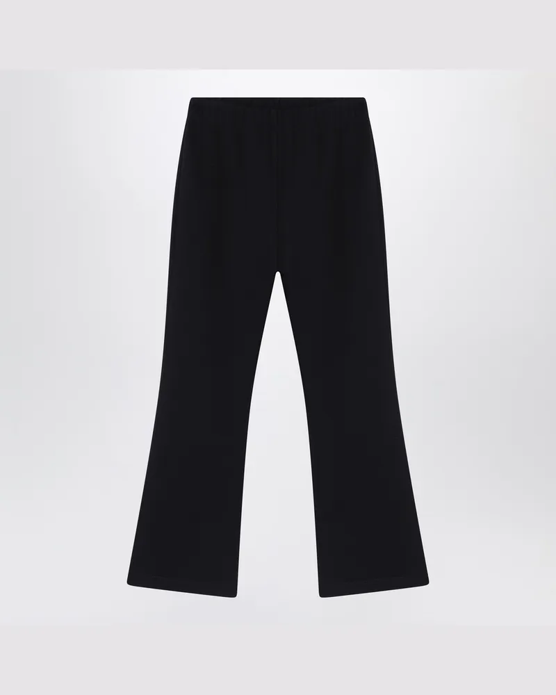 DOUUOD Schwarze Hose mit Logo-Patch 