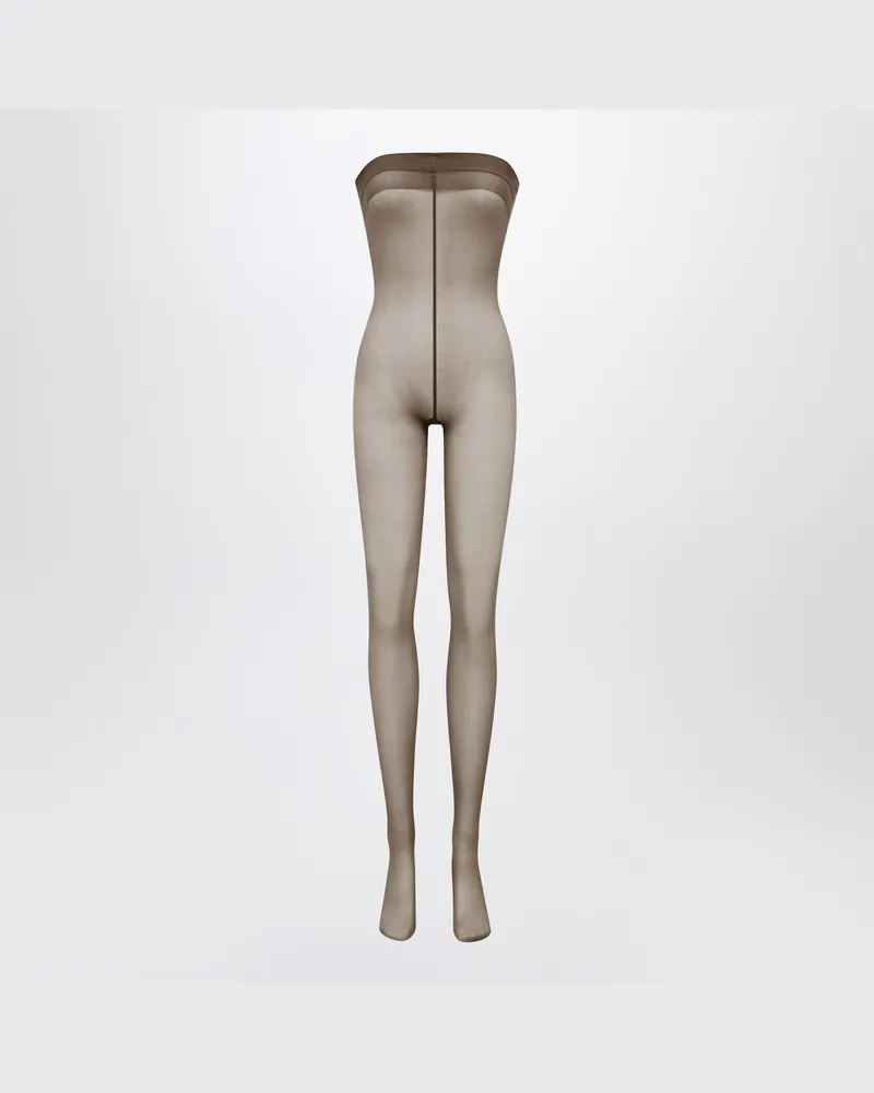 Saint Laurent Braune Jumpsuit-Strumpfhose Braun