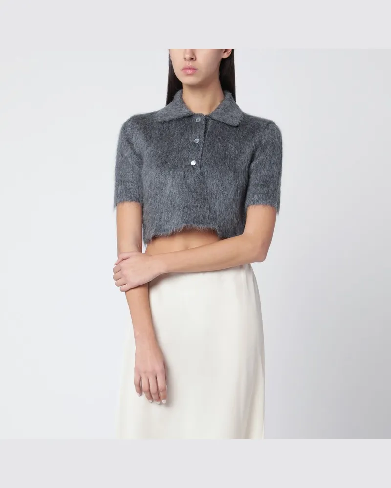 Gucci Graues Mohairtop Grau