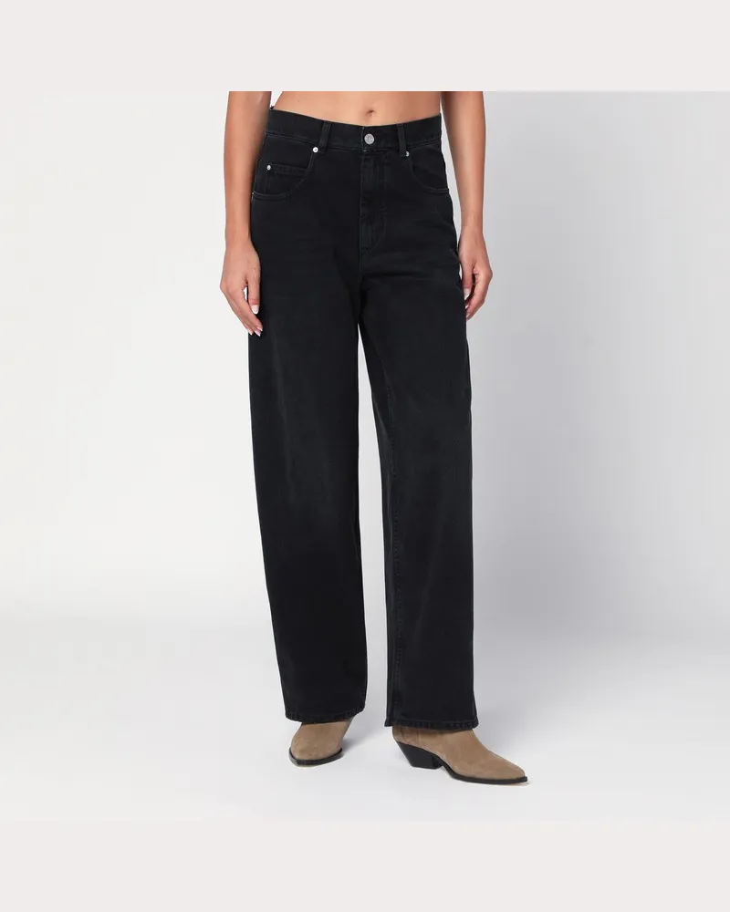 Isabel Marant Schwarze Jeans mit verwaschenem Effekt Schwarz