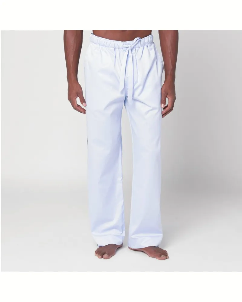 TEKLA Hellblaue Pyjamahose Hellblau