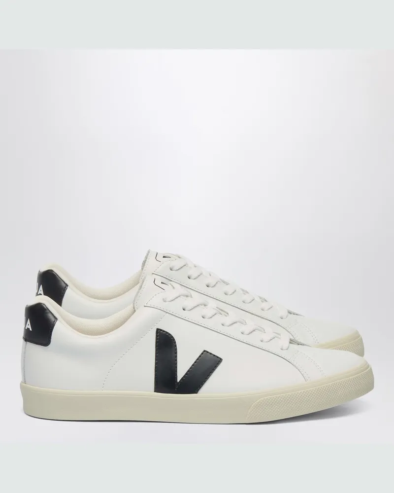 VEJA Sneaker Esplar aus weißem und schwarzem Leder White