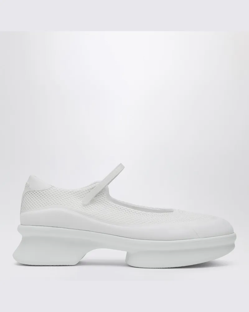 Prada Weißer Netzballerina Weiß