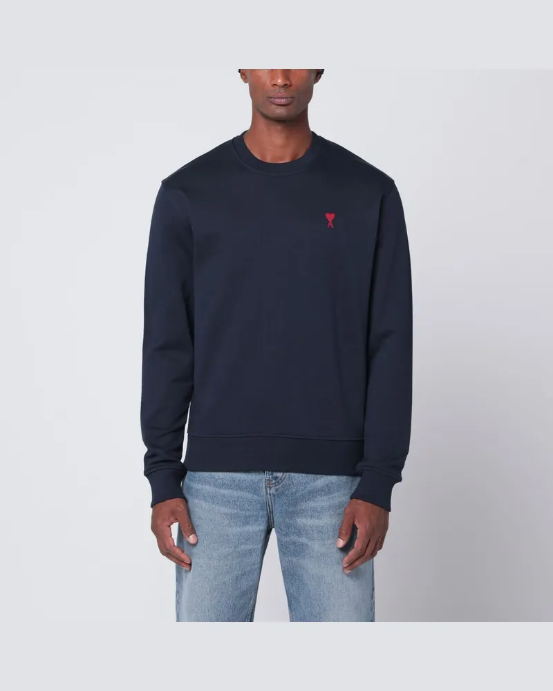 AMI Paris Ami De Coeur Sweatshirt in Nachtblau Blau