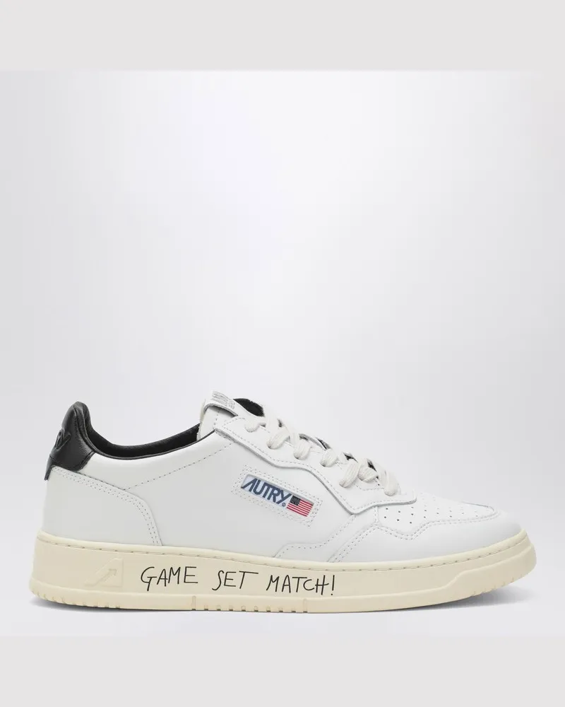 AUTRY Medalist Sneakers aus Leder und Wildleder weiß/schwarz Weiß
