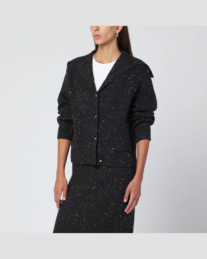 Bottega Veneta Cardigan aus englischer Wolle mit einer schmelzenden gerippten Textur Brown