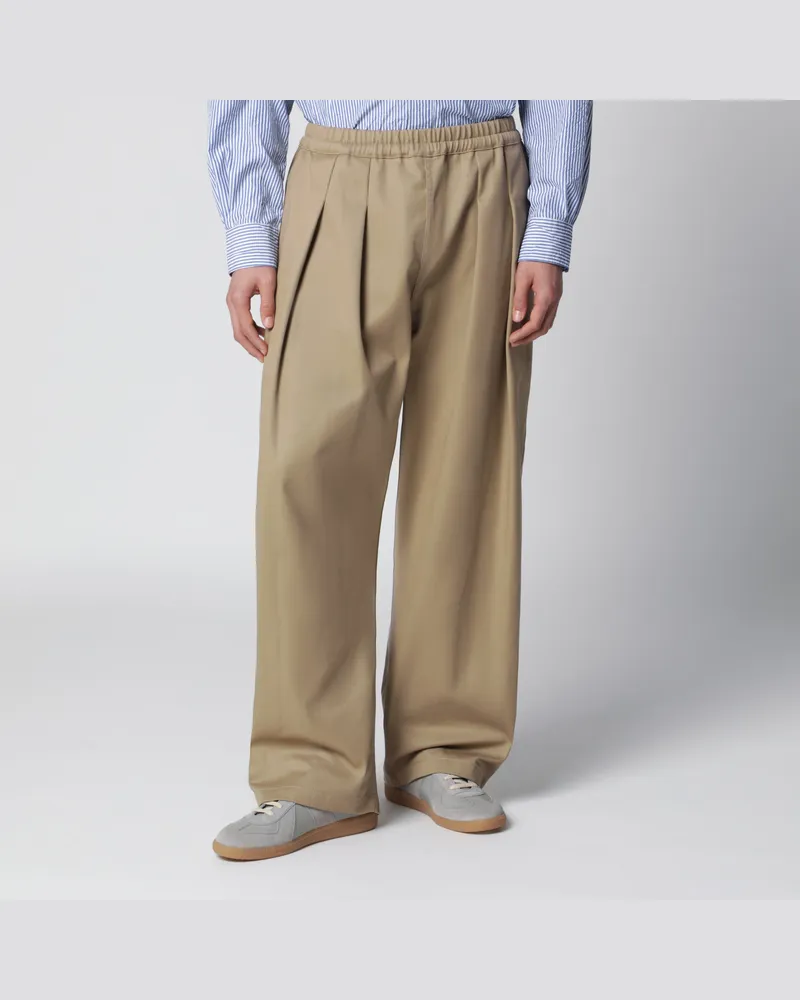 Maison Margiela Hose mit tiefem Schritt aus Baumwolle in Beige Beige