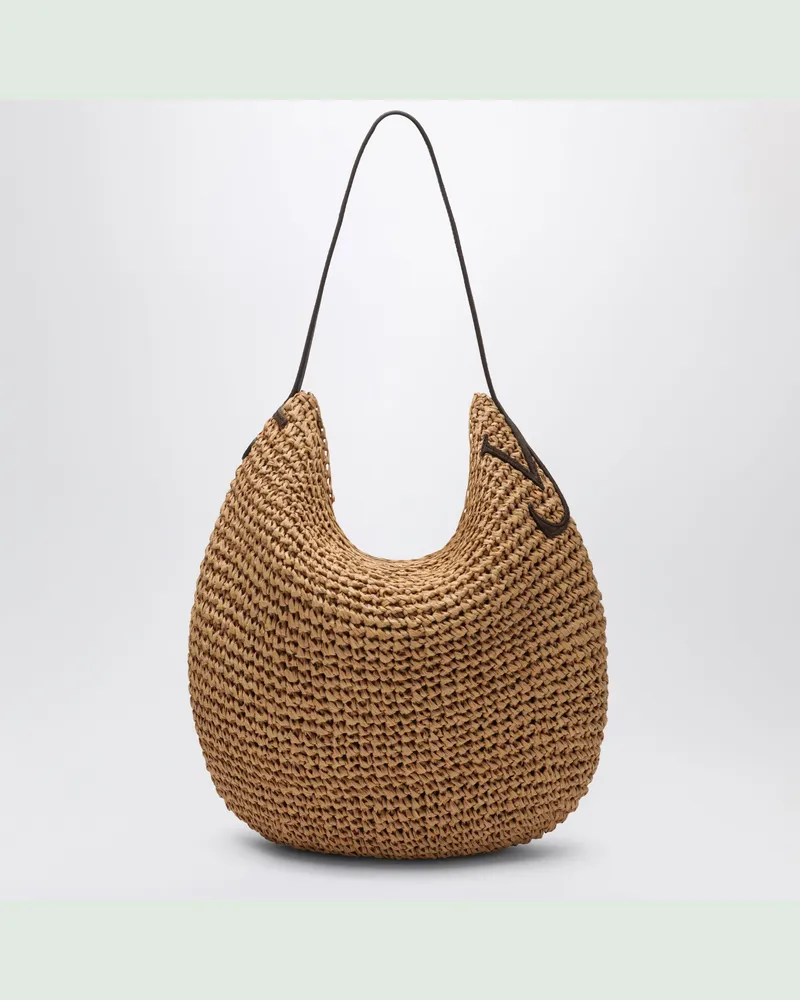 J.W.Anderson Große Bulb Tasche aus natürlichem Bast Beige