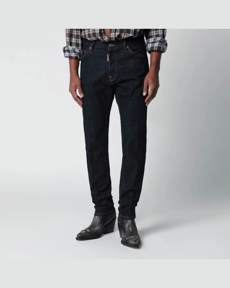 Dsquared2 Schmale Jeans aus dunklem Denim Blue