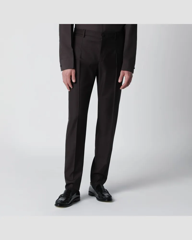 Dolce & Gabbana Braune Hose aus Wolle Braun