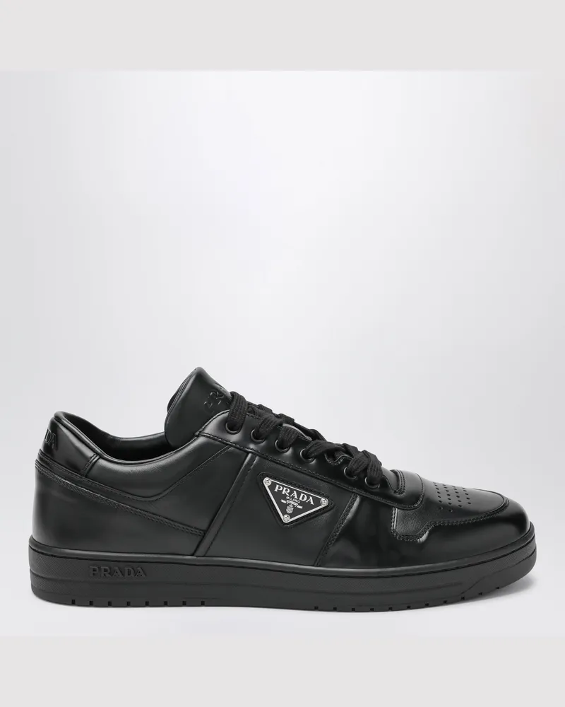 Prada Schwarze Downtown-Sneakers aus Leder Black