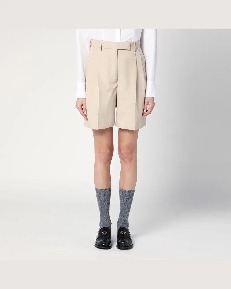 Thom Browne Khakifarbene Bermudashorts aus Baumwollgemisch Grün