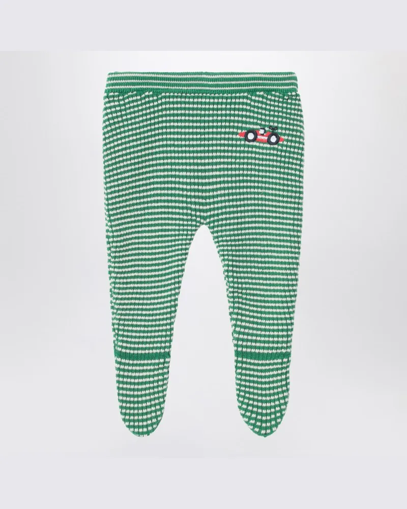 BOBO CHOSES Grün/weiße Race Car Fußleggings Grün
