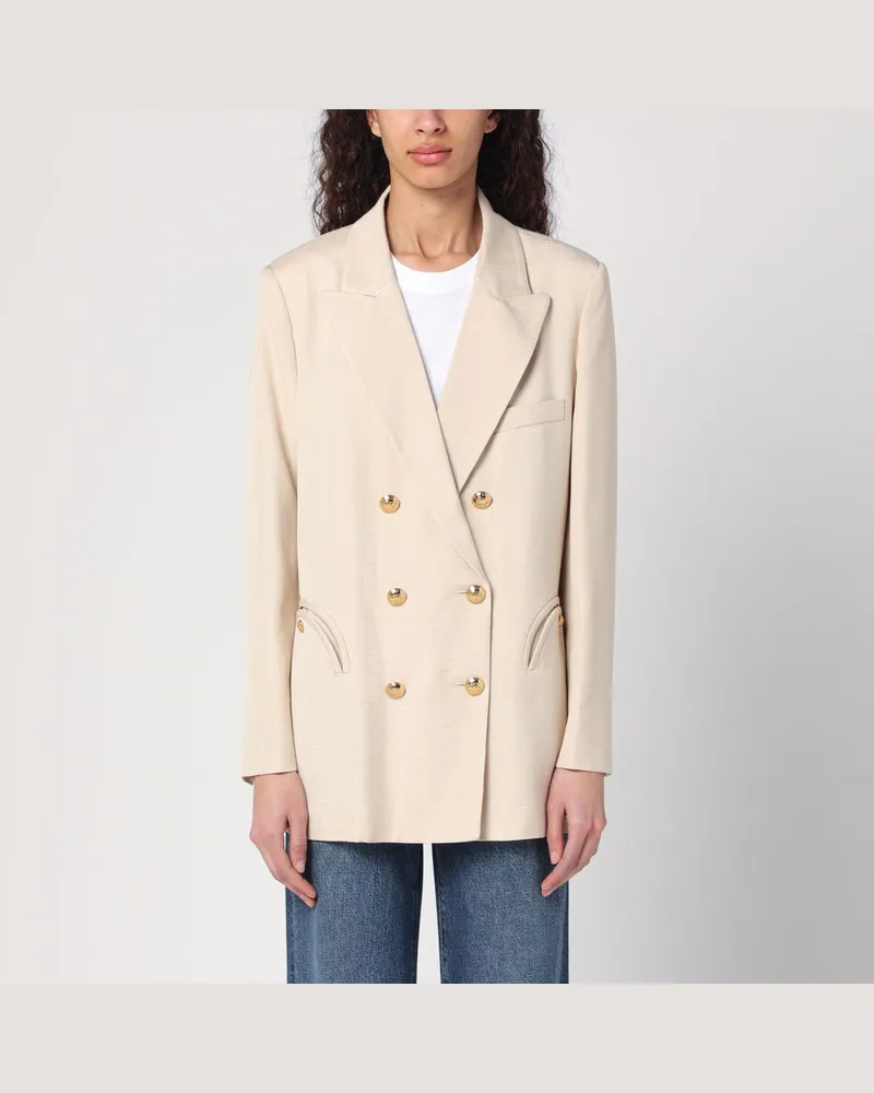 Blazé Milano Zweireihige Jacke Everynight in Elfenbein 