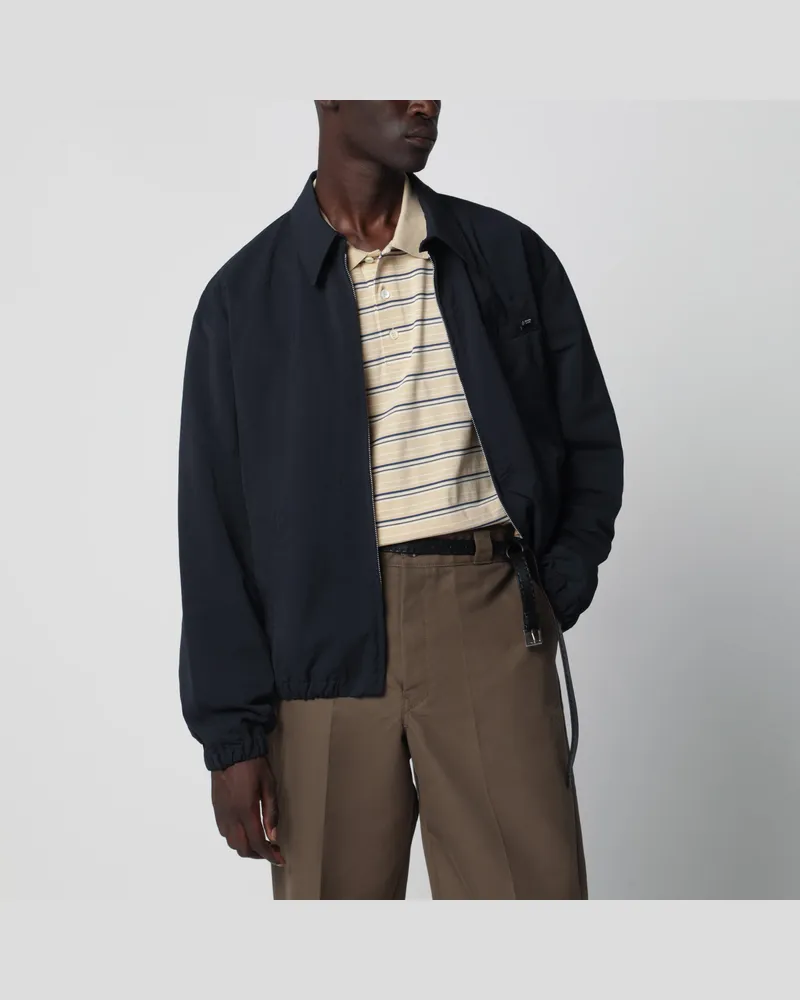 Prada Blouson aus technischem Gewebe in Blau Blue