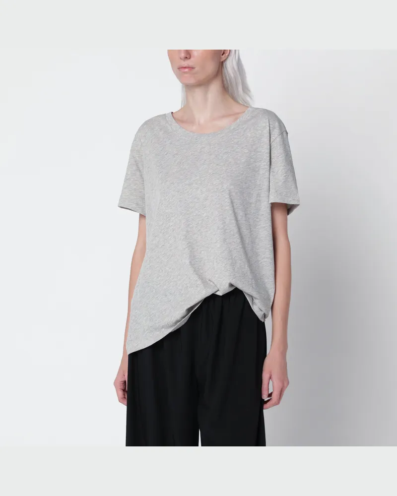 The Row Hellgrau meliertes Dera T-Shirt aus Baumwolle Grey