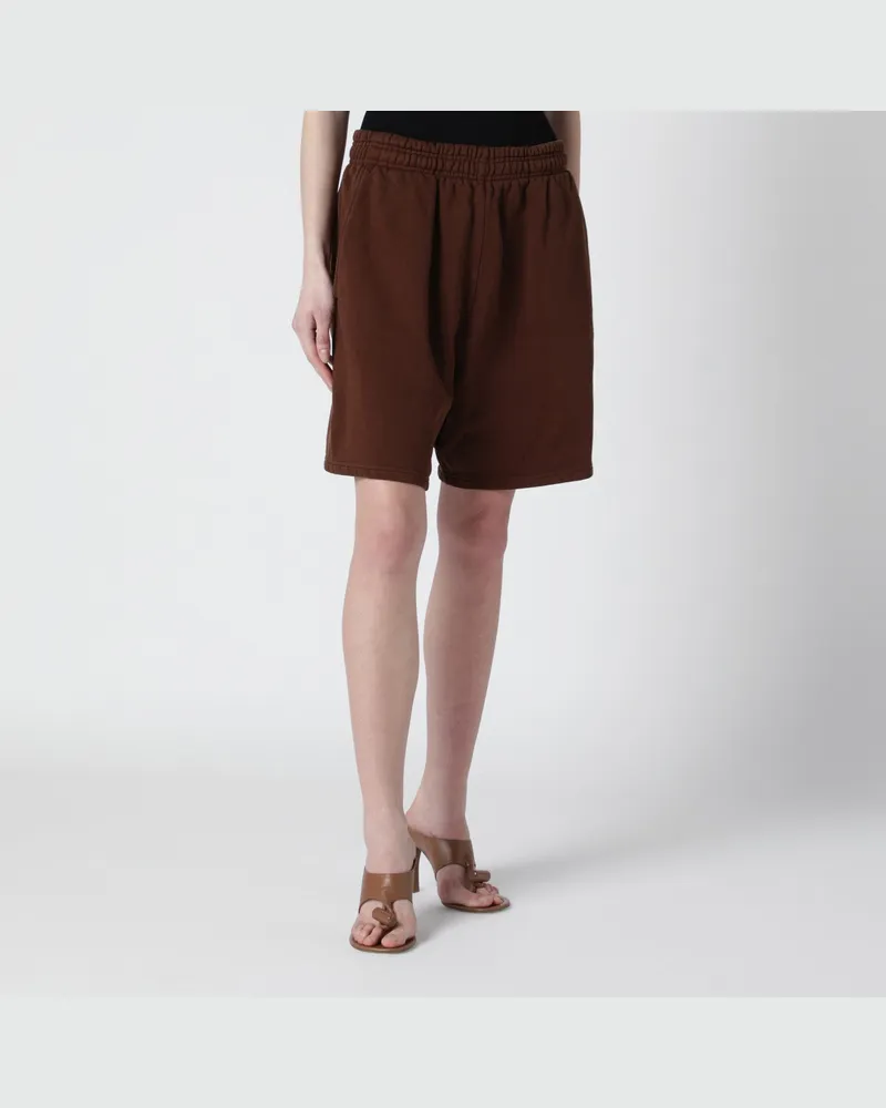 Entire Studios Braune Jogging-Shorts aus Baumwolle Brown