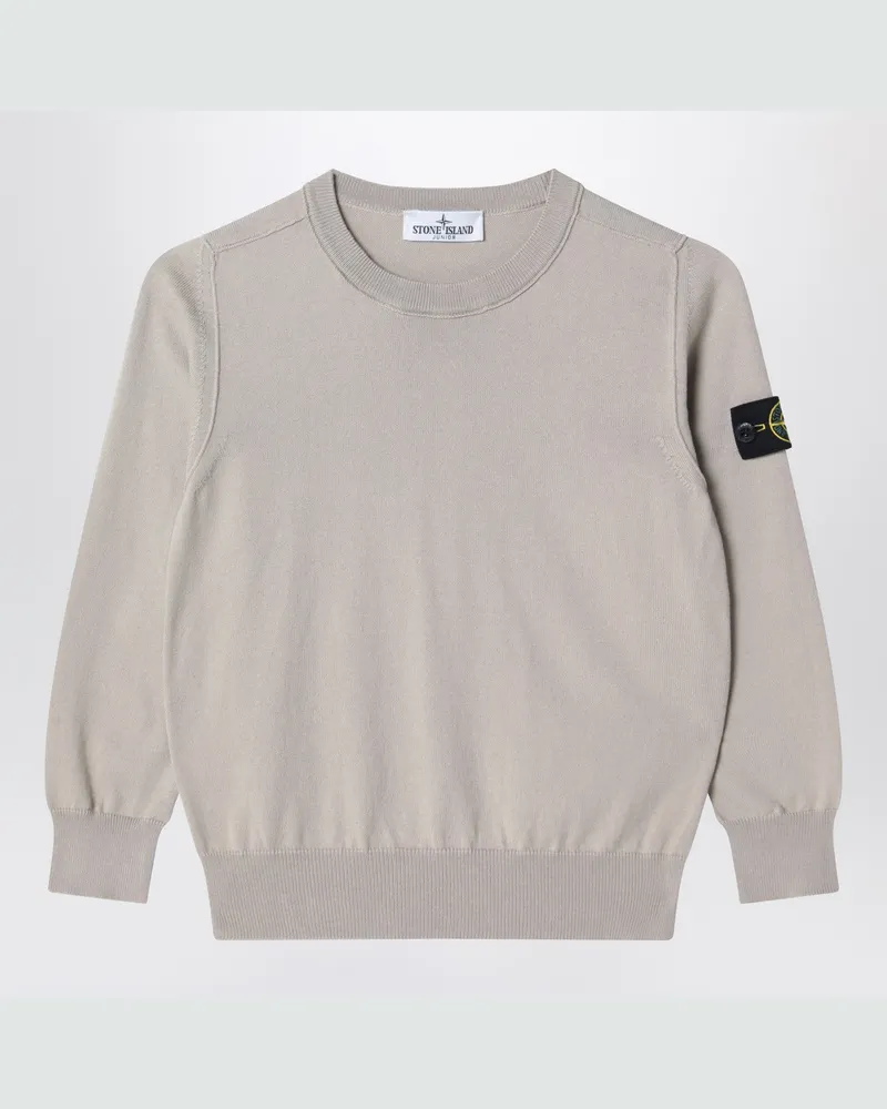 Stone Island Taubengrauer Pullover aus Baumwolle Grey