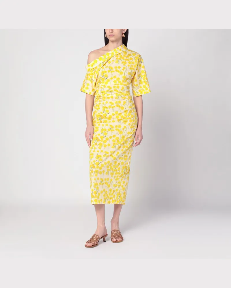 BERNADETTE Bowery-Kleid mit Blumenmuster Gelb