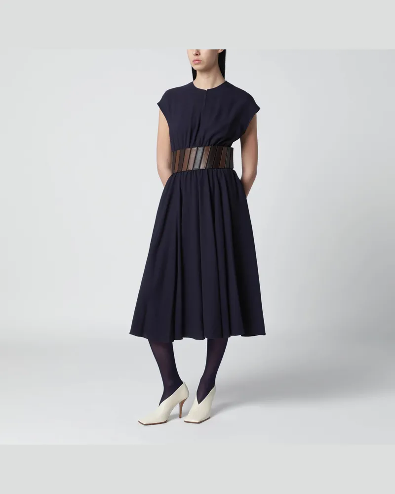 Alaïa Violettes Midikleid mit Gürtel 