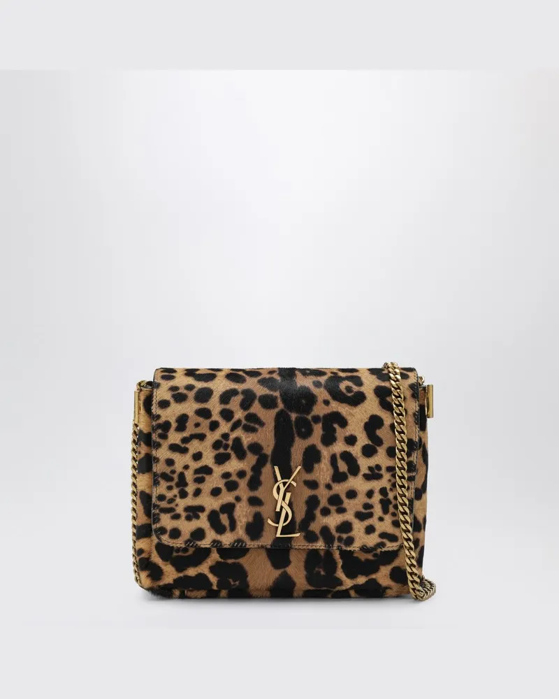 Saint Laurent Kate Tasche mit Leopardenmuster aus Leder mit Ponyfell-Effekt Mehrfarbig