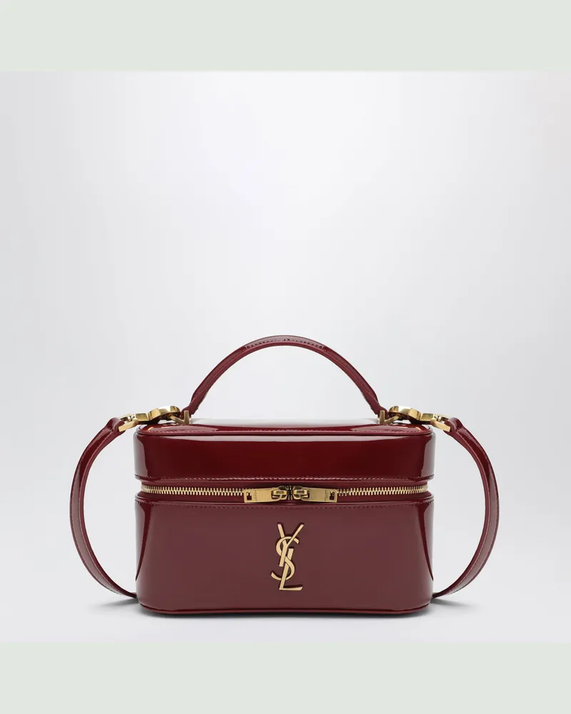 Saint Laurent Gaby Kosmetiktasche aus rotem Lackleder Red