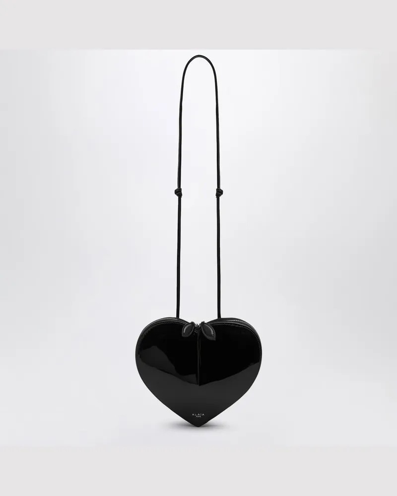 Alaïa Schwarze Le Coeur Tasche aus Lackleder Schwarz