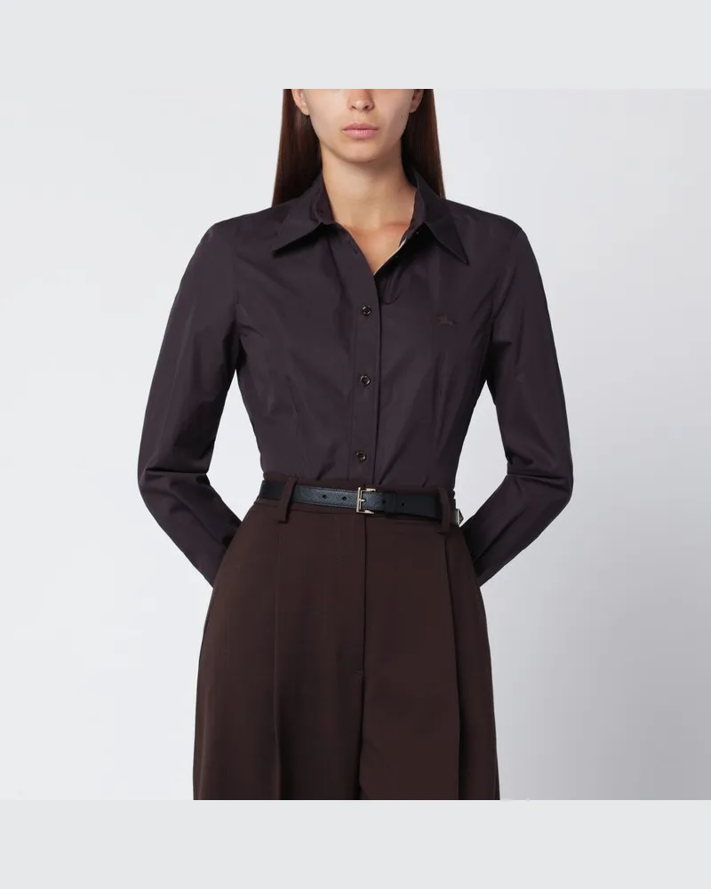 Burberry Braunes Baumwollhemd Braun