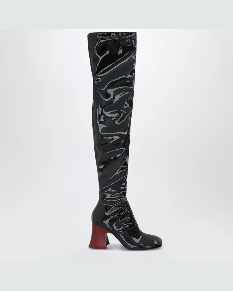 Chloé Janis Overknee-Stiefel in Schwarz Black