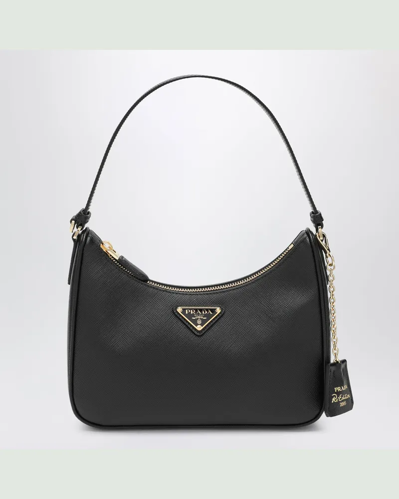 Prada Mini-Tasche, Neuauflage 2005, aus schwarzem Saffiano-Leder Black