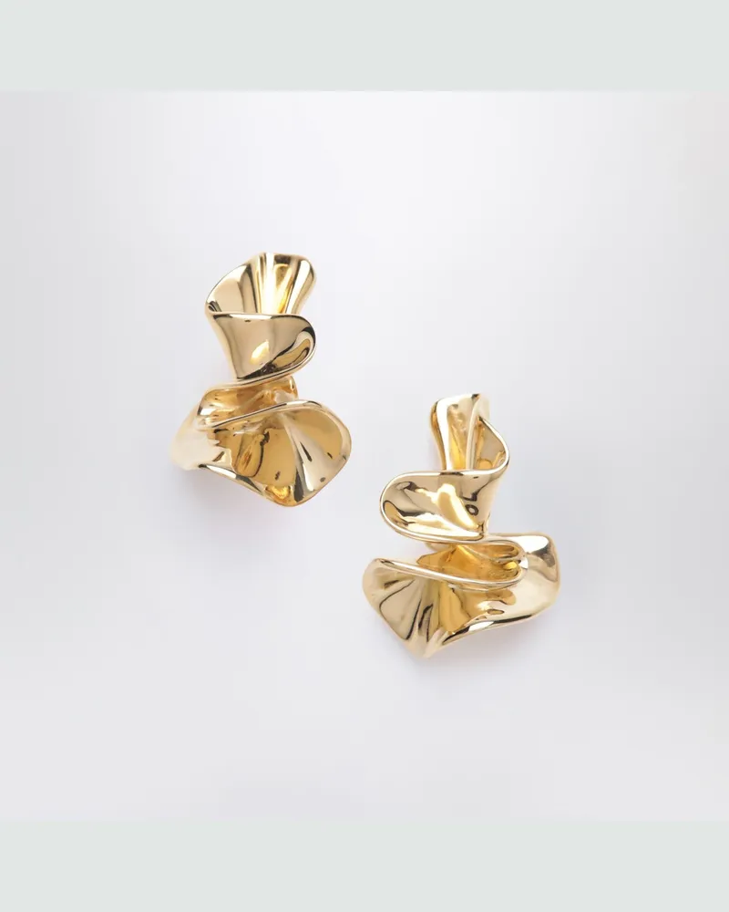 Bottega Veneta Kleine Anemone-Ohrringe in Goldoptik Metal