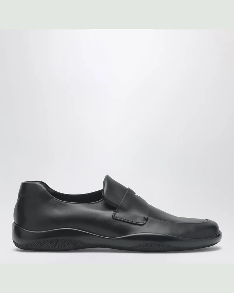Prada Toblach Loafer aus schwarzem Leder Black