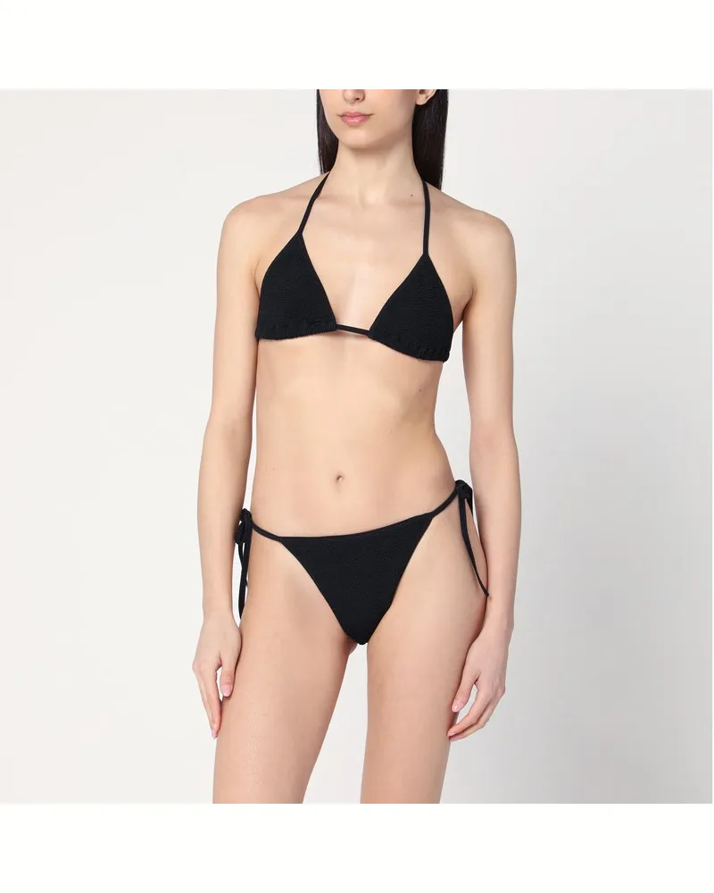 Hunza G Zweiteiliges Triangel-Bikini-Set Gina in Schwarz Schwarz