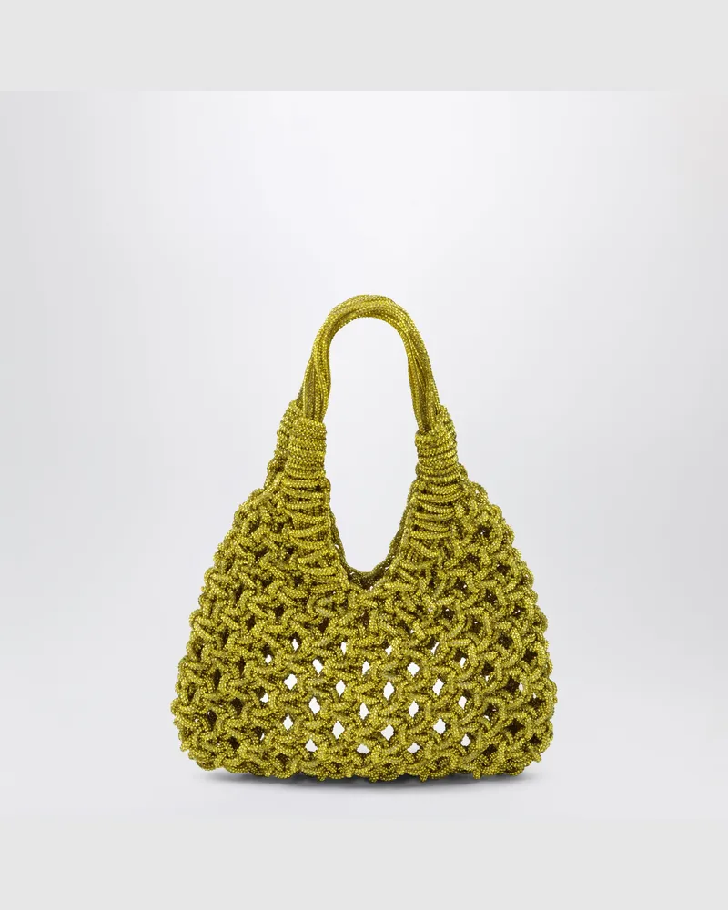 HIBOURAMA Vannifique Tasche zitronengelb mit Kristallen Yellow