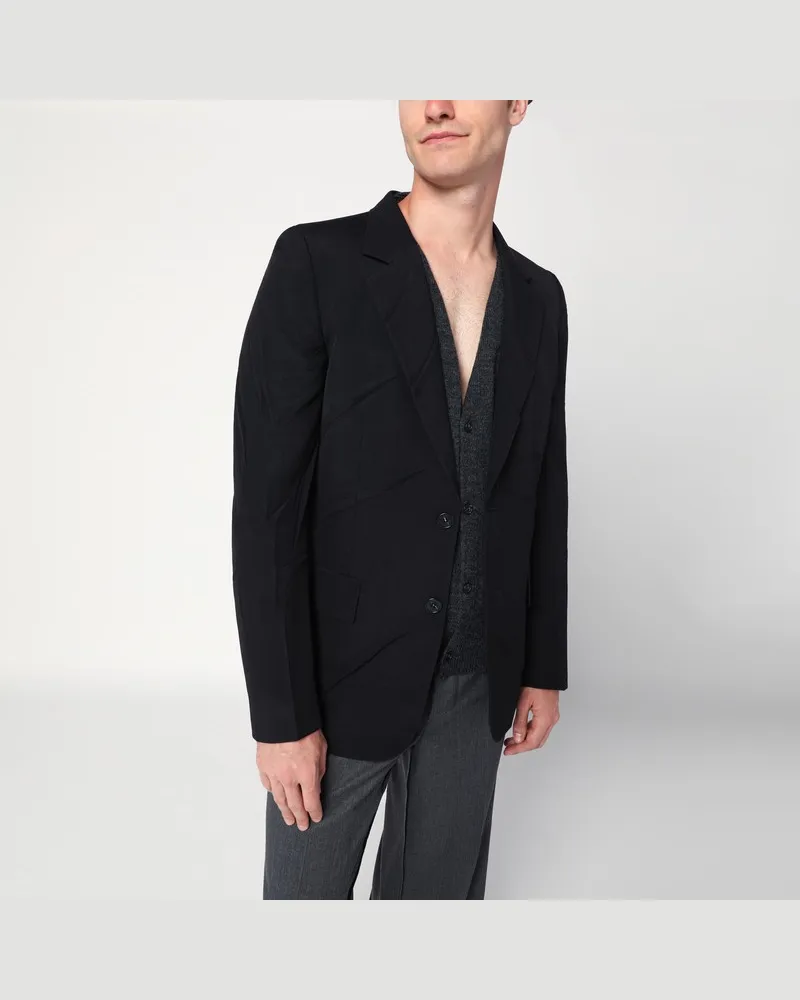 Maison Margiela Schwarze Jacke aus Wollmischung Schwarz