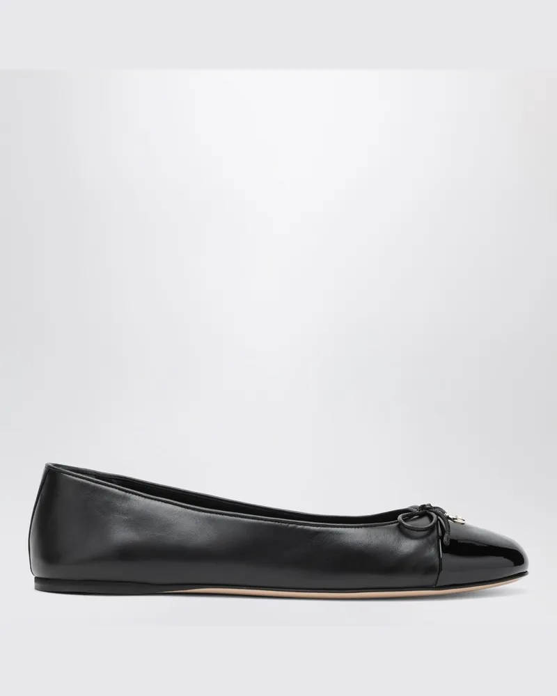 Gucci Schwarze Ballerinas mit Doppel-G Schwarz