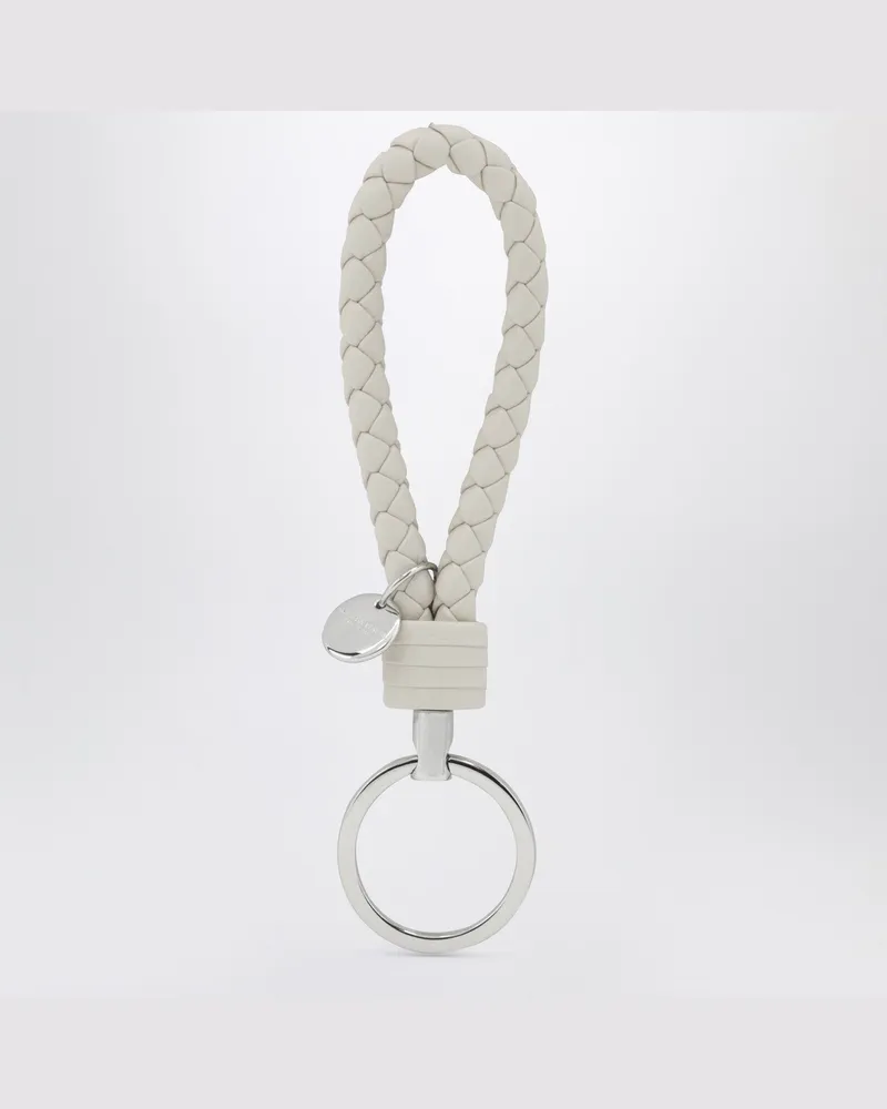 Bottega Veneta Intrecciato Schlüsselanhänger in Weiß White