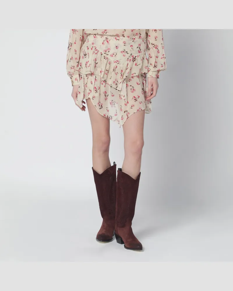 Isabel Marant Lolita Minirock in Beige mit floralem Print Beige