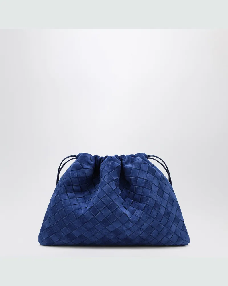 Bottega Veneta Staubbeutel aus royalblauem Intrecciato-Wildleder 