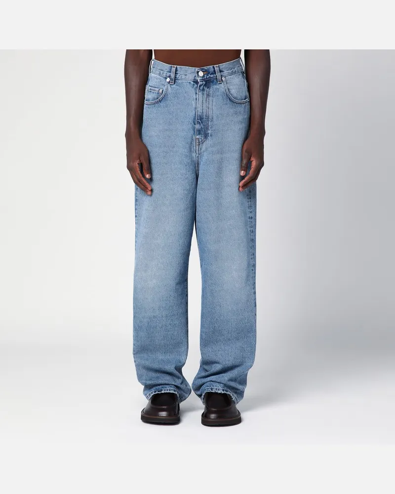 Séfr Hellblaue weite Denim-Jeans Blau