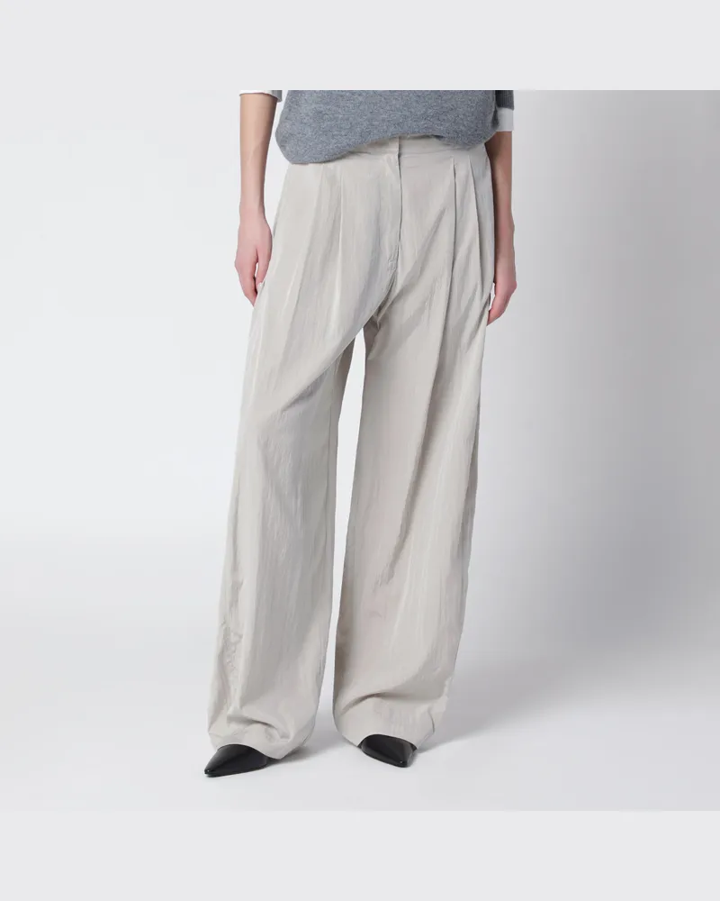 The Row Iven Hose in rauchgrauem Seidenmix 