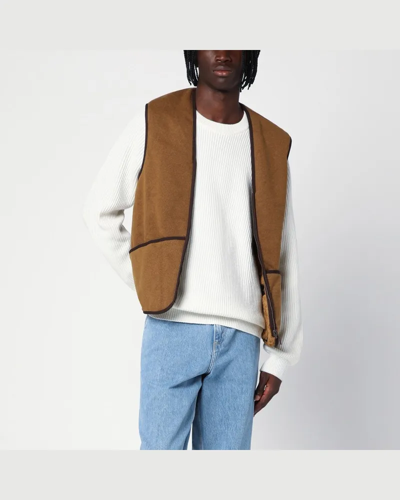 Barbour Braune Weste mit Reißverschluss Braun