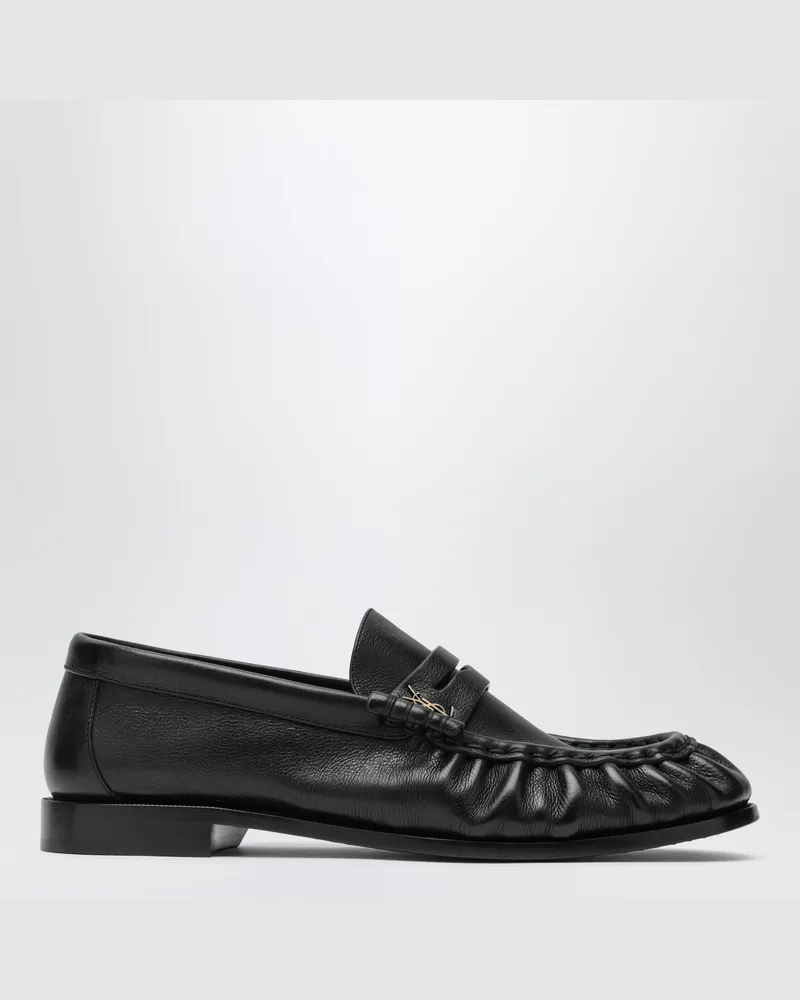 Saint Laurent Schwarze Le Loafer Loafer Aus Leder Black
