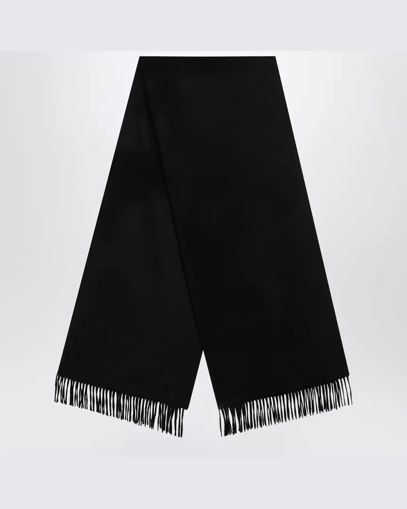 Max Mara Schwarzer Kaschmirschal Schwarz