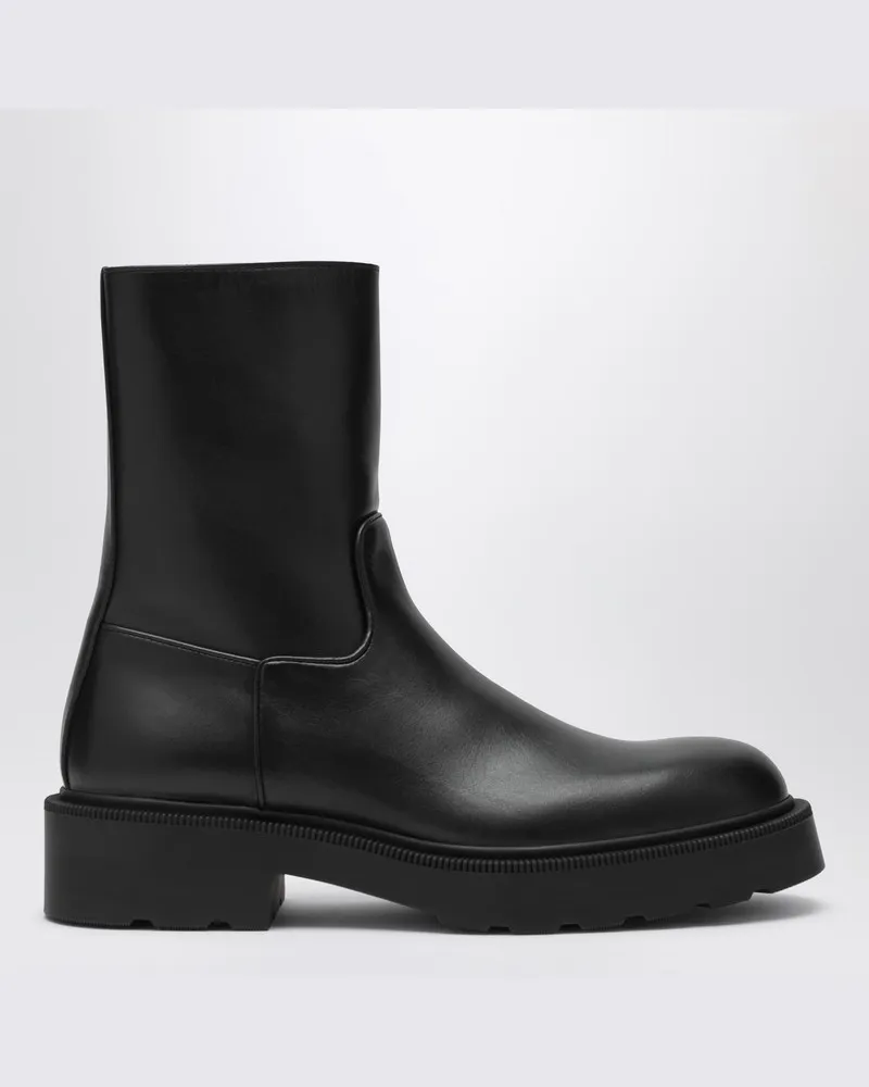The Row Nobilis TR schwarze Lederstiefel Schwarz