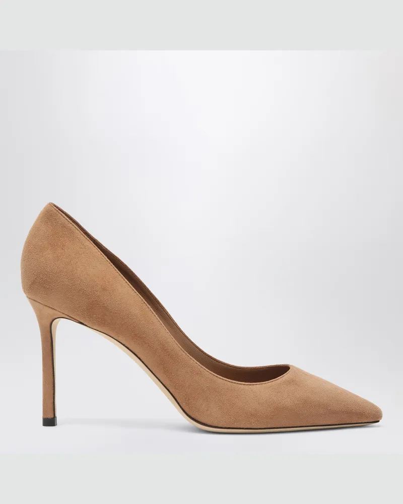 Jimmy Choo Romy 85 Pumps in Toffee-Farbe aus Wildleder Brown