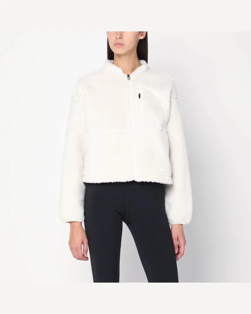 The North Face Weiße Fleecejacke mit Reißverschluss Hellblau
