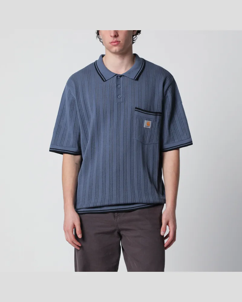 Carhartt WIP S/S Ramsey Polo Velvet Blue/Deep Night Blue