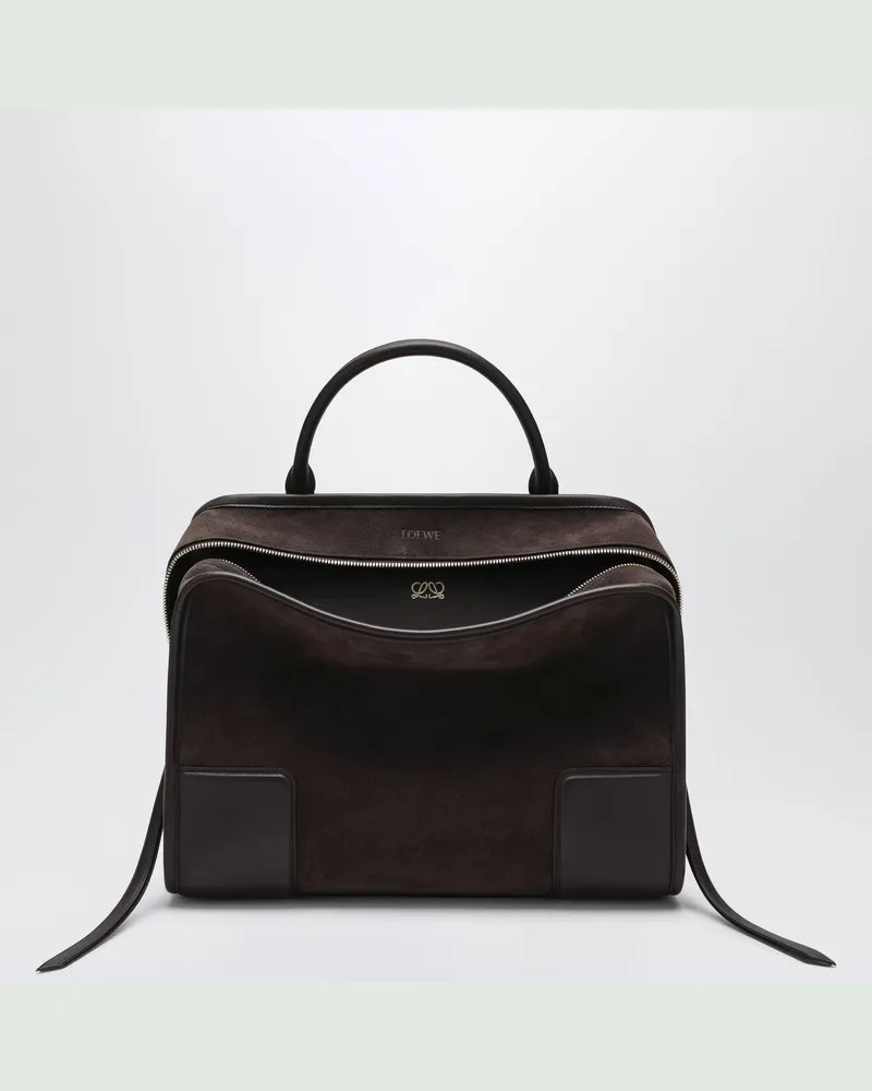 Loewe Große Amazona 180 Tasche aus braunem Wildleder Brown