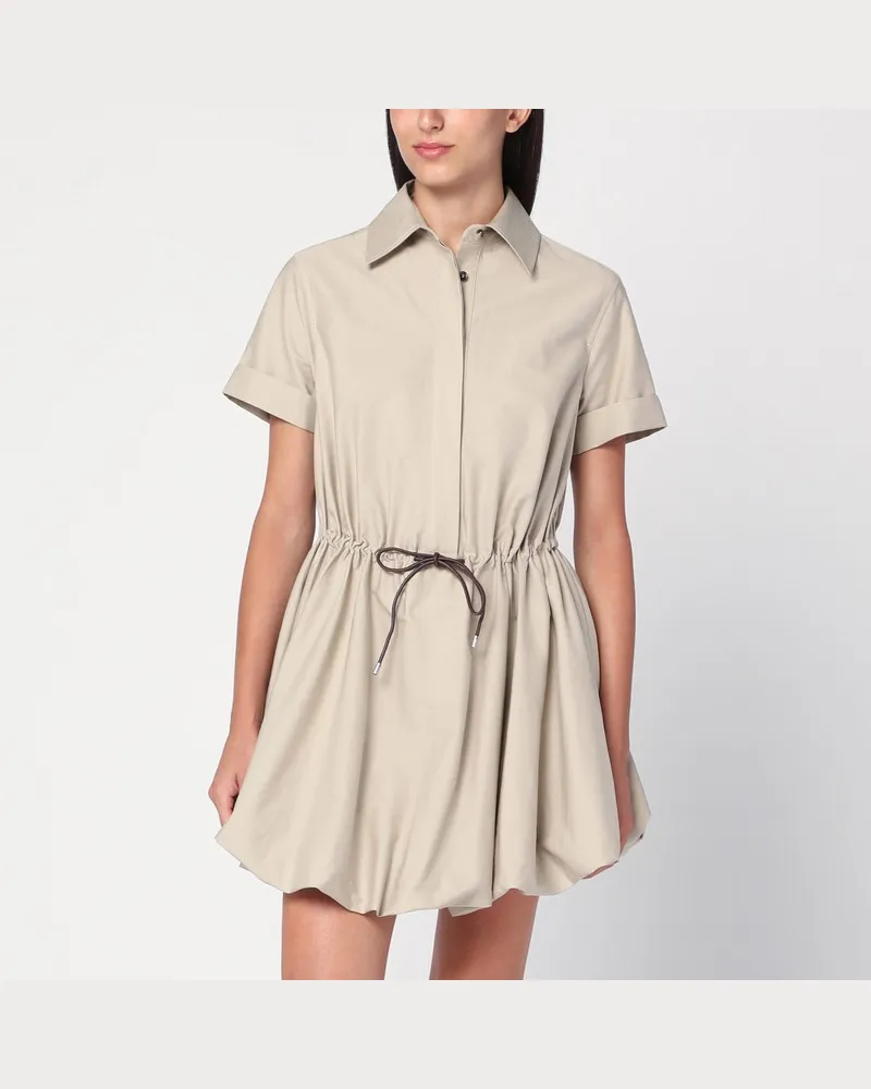 Loewe Beiges Kleid aus Baumwolle und Seide Beige